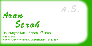 aron stroh business card